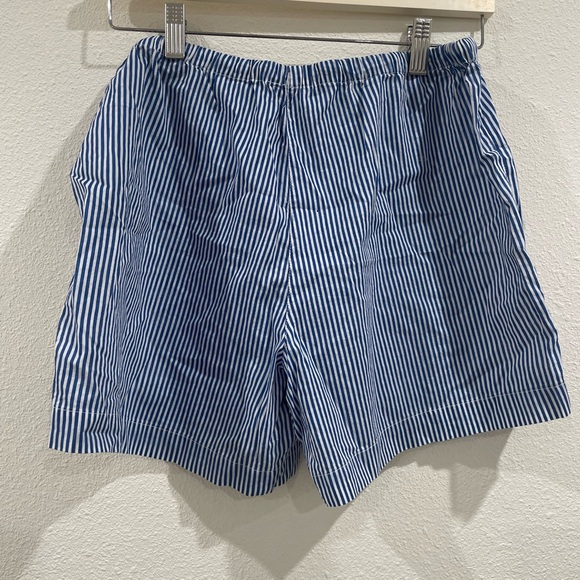 Ralph Lauren Blue and White Pinstriped Pajama Short Set 100% Organic Cotton - Picture 10 of 14
